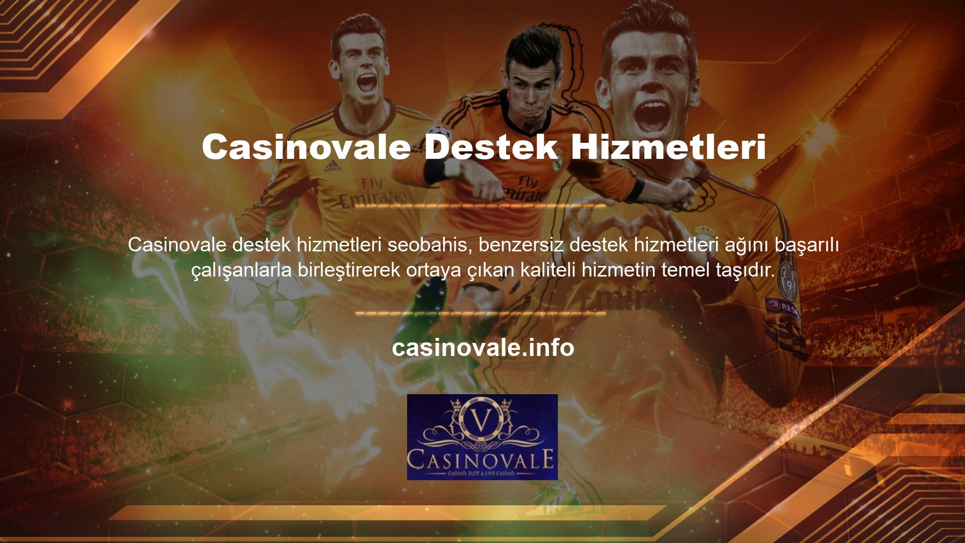 Casinovale, canlı bahis pazarında bahis yapan birçok siteye kıyasla kendi başına bir seçim meselesidir, avantajlı alternatiflerin yanı sıra anında bahis ve hızlı depozito ve para çekme yöntemleri vardır